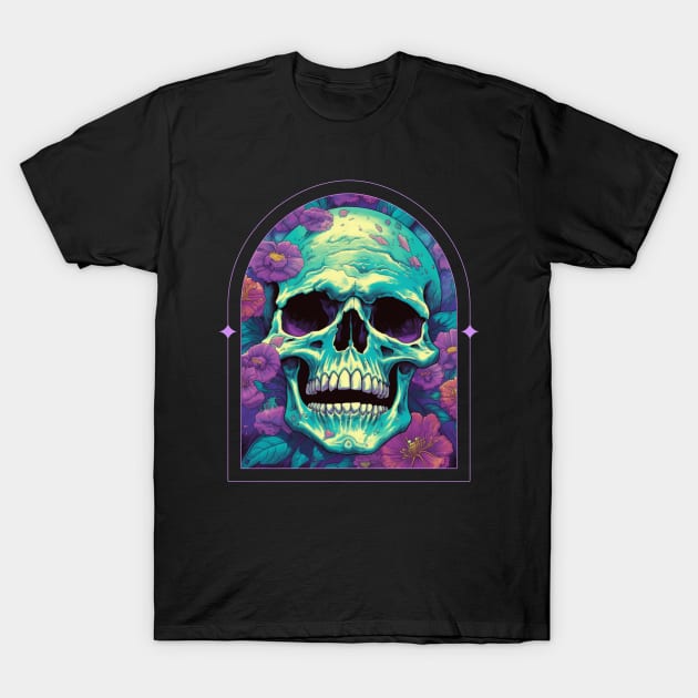 Gruesome Glamour Flowers T-Shirt by Colorful Days
